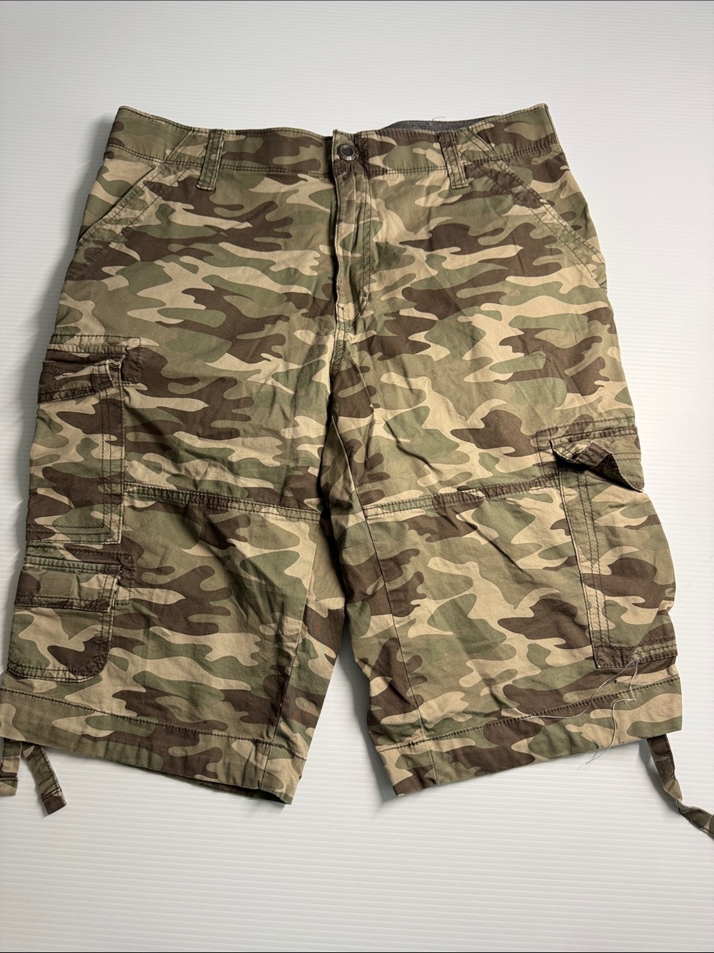 George Men's Camo Cargo Shorts - Olive & Brown